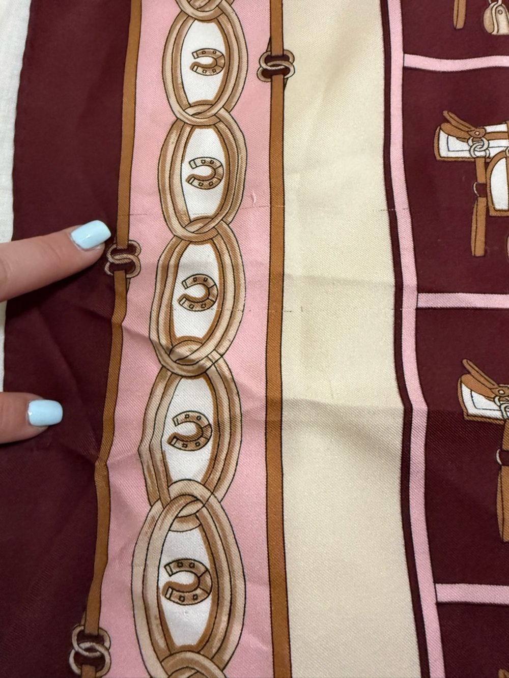 Vintage Silk Scarf Equestrian 30” - Picture 4 of 11